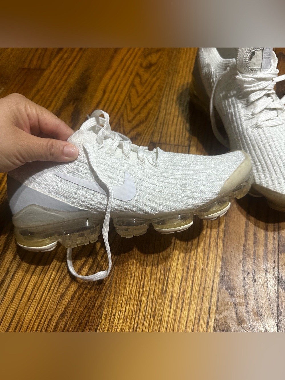 Nike Air VaporMax Flyknit 3 Pure Platinum White size 8